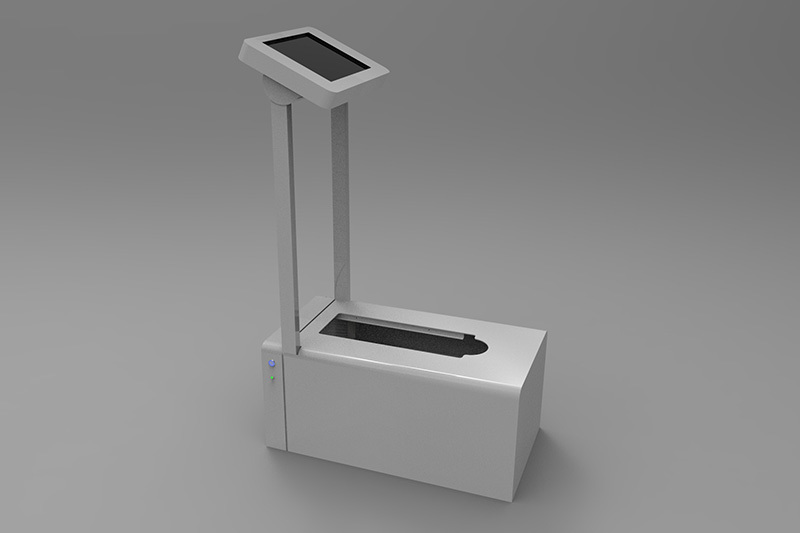 Three-dimensional foot measuring instrument